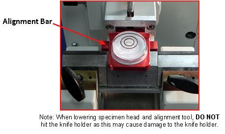 Microtome Aligner Tool Showing Alignment Bar