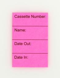 Out In Cassette Storage Index Card